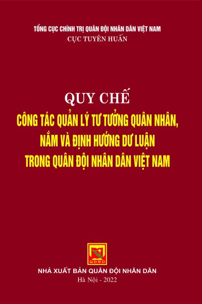 Quy chế công tác quản lý tư tưởng quân nhân, nắm và định hướng dư luận trong QĐNDVN