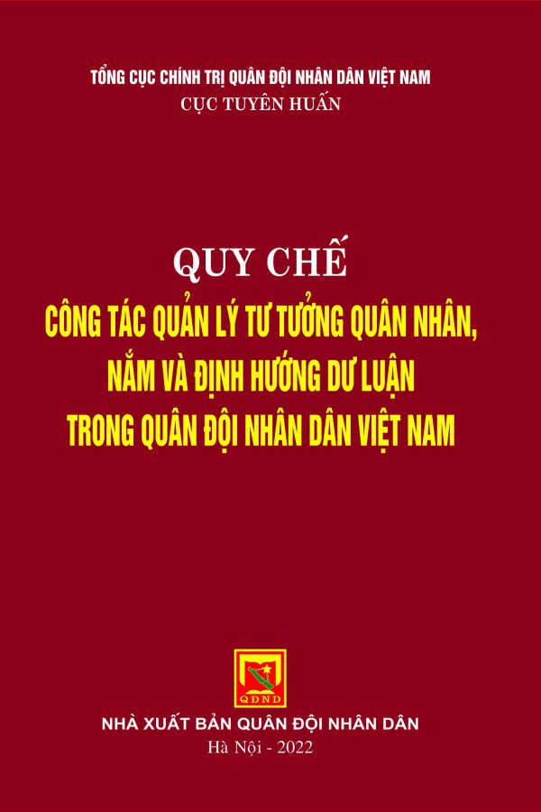 Quy chế công tác quản lý tư tưởng quân nhân, nắm và định hướng dư luận trong QĐNDVN